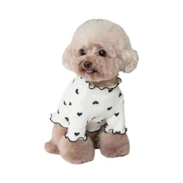 Imagem de Colete Para Cães Com Estampa De Coração, Roupas De Outono E Inverno Pa