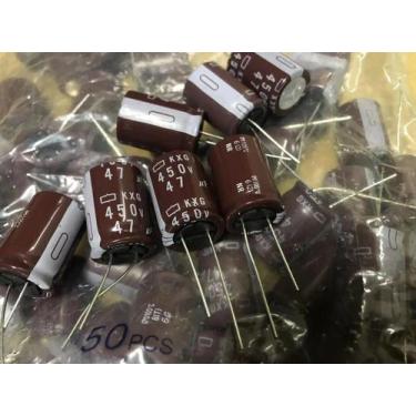 Imagem de Capacitor NIPPON CHEMI-CON KXG 450V 47uF 18x25mm Alta Frequência Baixa