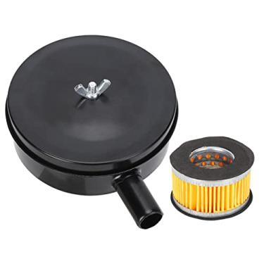 Imagem de Generic Filtro Silenciador de Compressor de Ar, Silenciador Preto Eficiente para Sopradores, Caldeiras, Redução de Ruído para Geradores, Portas de Exaustão ((ferro))