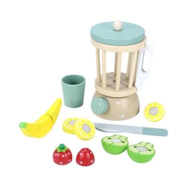 Imagem de Brinquedo De Cozinha De Madeira Para Crianças Com Máquina De Café, Liq