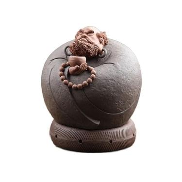 Imagem de porta-vara de incenso Queimador de incenso estilo vintage, criativo, feito à mão, estátua cerâmica, decoração, suporte para meditação, yoga(A)