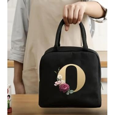 Imagem de Bolsa Térmica Portátil Para Trabalho e Escola Estampa com Letras (22 X 18,5 X 11,5 Cms) (O)