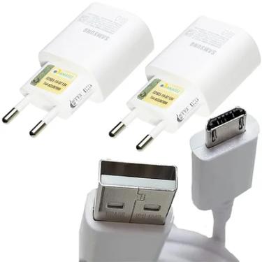 Imagem de Kit 4 Carregadores   Celular Samsung Micro Usb Branco