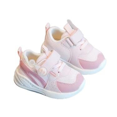 Imagem de Tênis de caminhada unissex de malha respirável para bebês, rosa, 16