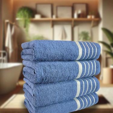 Imagem de Toalha de Banho Algodão Gigante Macia Felpuda 75x150cm Marrom – Super Absorvente e Confortável (Azul,02 Toalha de Banho 18% off)