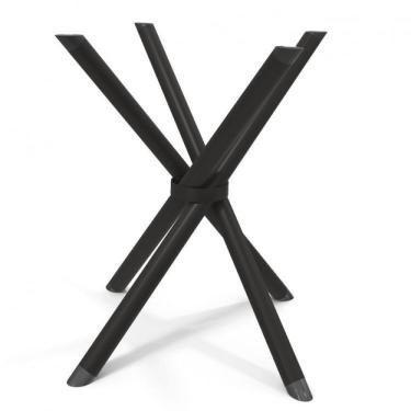 Imagem de Base para Mesa de Jantar Volga M008 Crome Kappesberg Preto Fosco