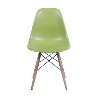 Imagem de Conjunto 4 Cadeiras Eames Dkr Base Madeira Or Design Verde