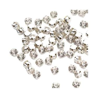 Imagem de Cristal De Vidro Com Aplicação De Pedras Preciosas Em Ouro E Prata De 