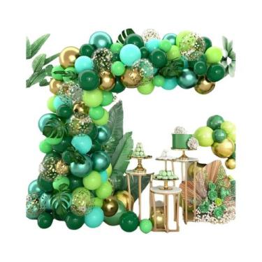 Imagem de Kit De Guirlanda De Balões Com Tema De Selva 113 Peças, Balões Com Lan