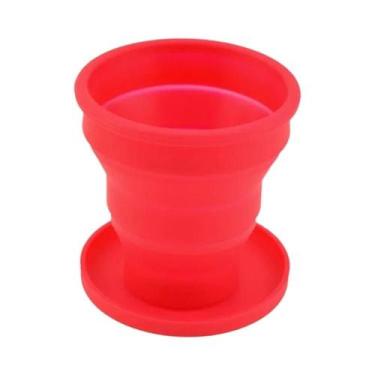 Imagem de Copo De Viagem Portátil Dobrável De Silicone 200ML Para Acampamento E 