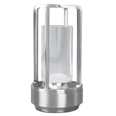 Imagem de Mingzhe Abajur de Mesa Sem Fio Abajur de Cristal 16 Temperaturas Cor Controle Remoto Touch RGB LED Mesa Adequado para Sala Estar Interna, Quarto, Escritório, Estudo (Prata)