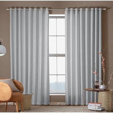 Imagem de Cortina Em Tecido Jacquard Para Sala E Quarto 2,00m X 1,60m (Branco)