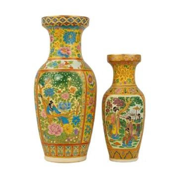Imagem de Vaso Decorativo de Porcelana Estilo Oriental – Charme e Elegância em Cada Detalhe(KIT 30CM & 35CM)