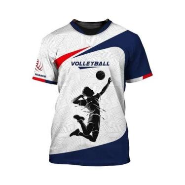 Imagem de Camiseta De Voleibol Unissex Oversized Personalizada Com Nome Presente