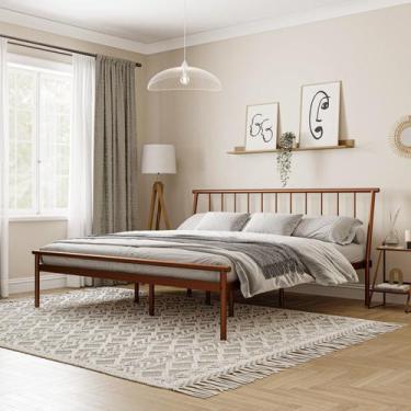 Imagem de Cama King em Aço Begônia CabeCasa MadeiraOriginals - CabeCasa MadeiraM
