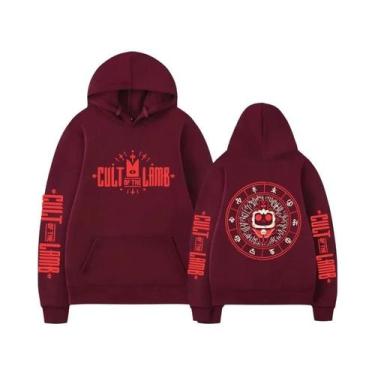Imagem de Moletom Unissex Oversized De Algodão Com Capuz 2024 Cult of the Lamb A
