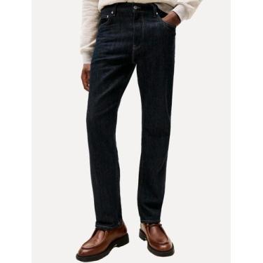 Imagem de Calça Tommy Hilfiger Masculina Regular Na Nos Mercer Rinse Azul Marinh