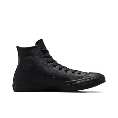 Imagem de Converse Tênis masculino Chuck Taylor All Star de couro cano alto, Preto monocromático, 5