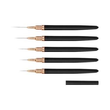 Imagem de Conjunto De Pincéis Profissionais Para Unhas 5 Peças: Técnicas De Desi