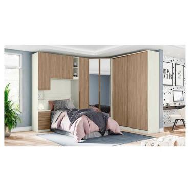 Imagem de Quarto Modulado Solteiro Ambiente Composição 2 New Predileto 5 Peças A