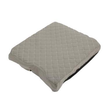 Imagem de REPAIROCK Capa de console central para Ford F-150 2015-2020 Tahoe protetor de braço protetor de braço de couro de microfibra com cinza