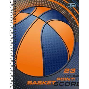 Imagem de Tilibra - Caderno Espiral Capa Dura Universitário 10 Matérias Score 160 Folhas - 23 Three Poin Basket