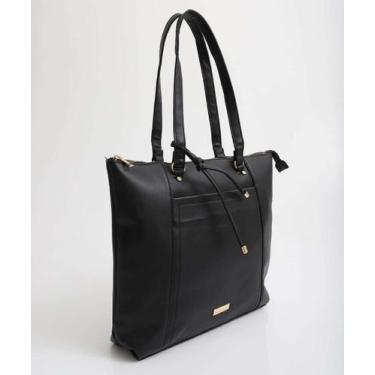 Imagem de Bolsa De Ombro Tote Feminina Alice Pallucci Preto-34123, UN, Preto