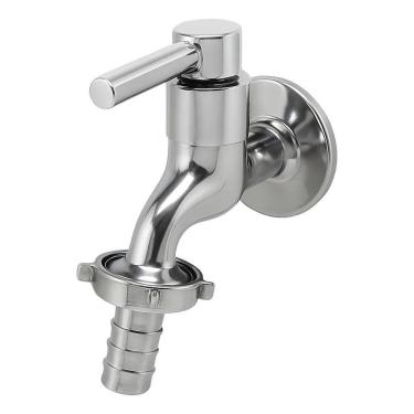 Imagem de 2X Torneira Br Shopper 5063B Prateado 100% Metal Inox Jard