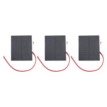 Imagem de TOPINCN Kit de Células Solares, Painel Solar Pequeno de Silício Monocristalino de 2 W Com Cabo para Projetos Científicos, Luzes LED, Carregadores de Telefone