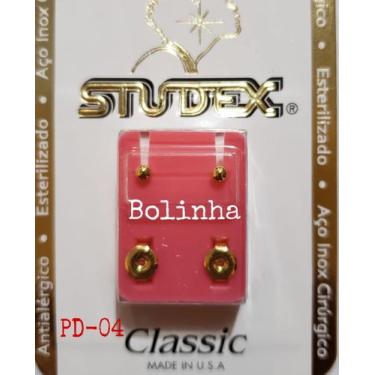 Imagem de Brinco studex classic 2mm bolinha pequena dourado, Dourado
