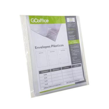 Imagem de Envelope Fichário Saco Plástico 100U 4 Furos 23x31cm - Várias