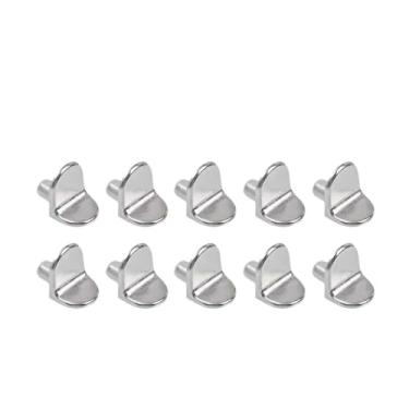 Imagem de 10 peças de estante de suporte de prateleira em forma de L suportes fixos estante de vidro de madeira suporte de móveis