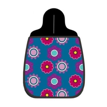 Imagem de Lixeira De Carro Organizador Lixinhocar Floral Geométrico Azul 5