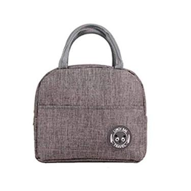 Imagem de Bolsa de Almoço Isolada Térmica Portátil Bento com Zíper e Estampa Desenhos Animados