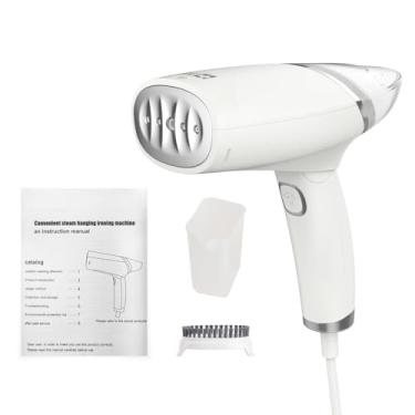 Imagem de Vaporizador portátil para roupas 1000W com aquecimento rápido dobrável tanque de água removível vaporização horizontal e vertical rugas tecidos escova