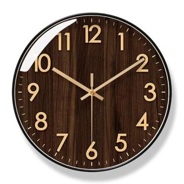 Imagem de Relógio de parede retrô relógio de parede doméstico relógio de sala de estar relógio de parede silencioso de parede (A)