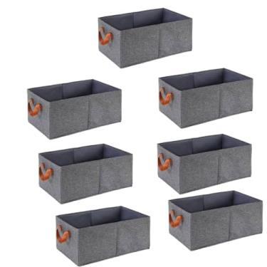 Imagem de Caixa de armazenamento, ideal para guarda-roupa, com design multifuncional, capaz de guardar lingerie, calças e jeans.(KIT7)