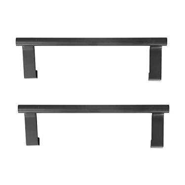 Imagem de Cryfokt Toalheiro Durável de Aço Inoxidável Pendurável Multiuso para Casa Hotel Preto 2 Peças para Cozinhas, Banheiros, Escritórios, Lavanderias (23CM)