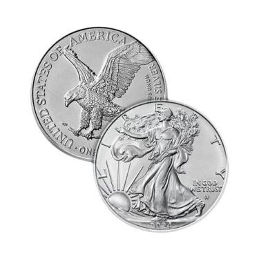 Imagem de Moeda Comemorativa Águia Da Estátua Da Liberdade Banhada a Prata 2024 