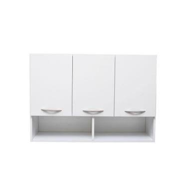 Imagem de Armário Aéreo Multiuso 87x27x61cm Cozinha Lavanderia Branco