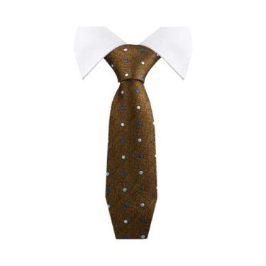 Imagem de Gravata Masculina Slim Paisley De 36 Cores, Luxuosa, Azul Vintage, Par