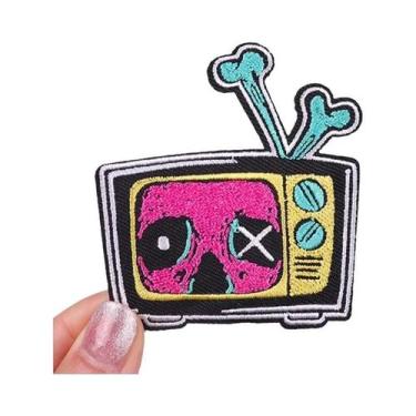 Imagem de Patches Bordados Termocolantes De Música Rock, Desenho Animado, Câmera