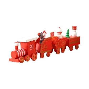 Imagem de Mini Trem De Natal Com Renas Para Decoração De Árvore, Enfeites Pendur