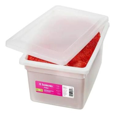 Imagem de Caixa 8 Litros Branca Armazena Açougue Aves Carnes Multiuso - Sanremo