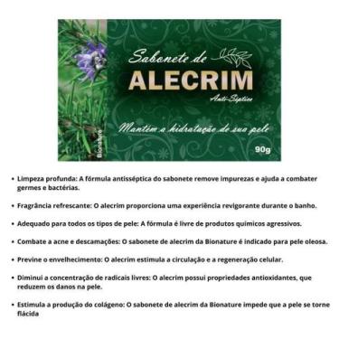 Imagem de Sabonete De Alecrim Antisséptico Em Barra 90G Bionature
