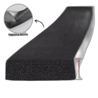 Imagem de Espuma Fita Adesiva Pvc Borracha Vedação E=4Mmx10 Mts Preta - Leolud