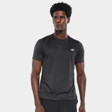Imagem de Camiseta New Balance Atlhetics Run Masculina, Preto, M