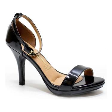 Imagem de Sandália Vizzano Verniz Elegância Moderna -, Preto, 38