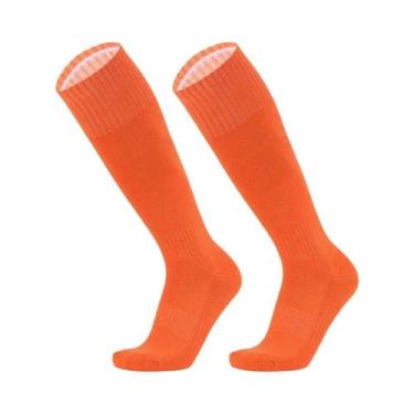 Imagem de Meias De Futebol De Cor Sólida Para Crianças E Adultos, Meias Longas D