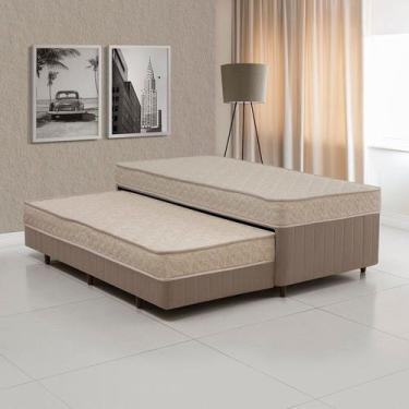 Imagem de Cama Box Conjugada Solteiro com Auxiliar Colchões Sensor Yescasa